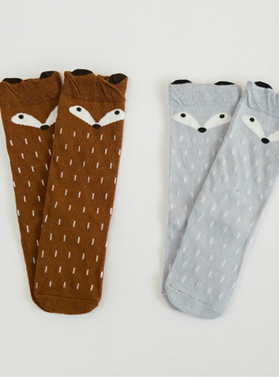 Cute Kids Fox Socks Socks Bear Pancake 