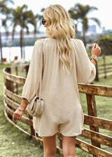 Solid Color Loose Casual Jumpsuit