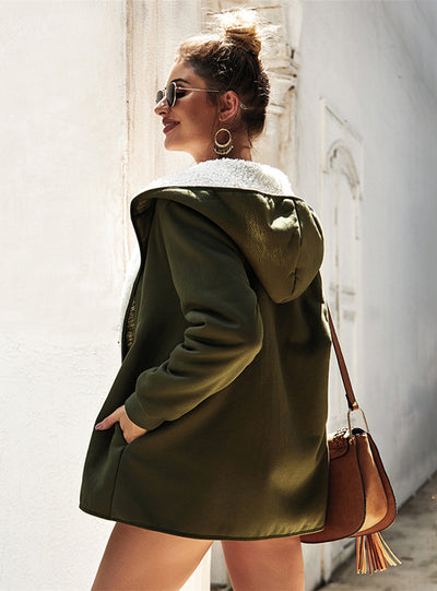 Winter Double Fleece Hooded Coat