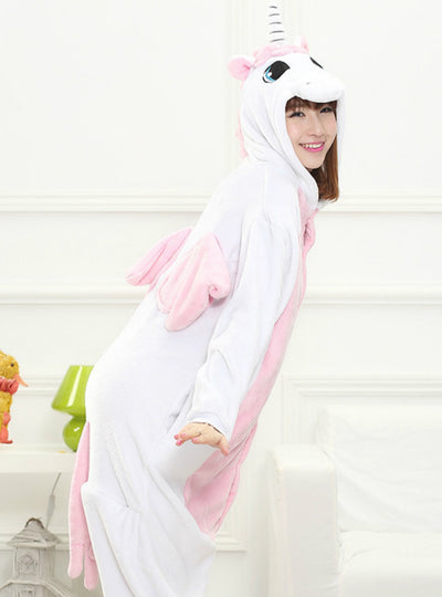 Pink Unicorn Costume Pajamas Sleepwear Onesie
