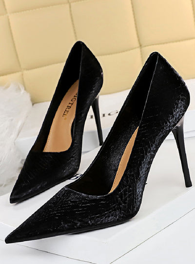 Retro Stiletto Shallow Pointed Shoes