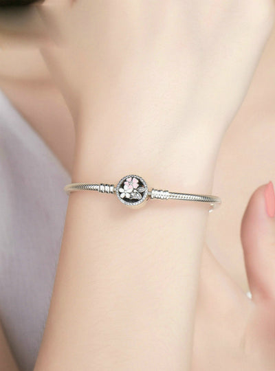 925 Sterling Silver Cherry Mixed Enamels & Clear 