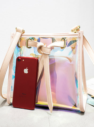 Mini Transparent Jelly Bag Slung Laser Shoulder Bag 