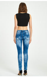 Women Stretch holes Jeans Pant