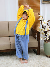 Children Minions Pajamas Set Unisex Flannel Stitch 