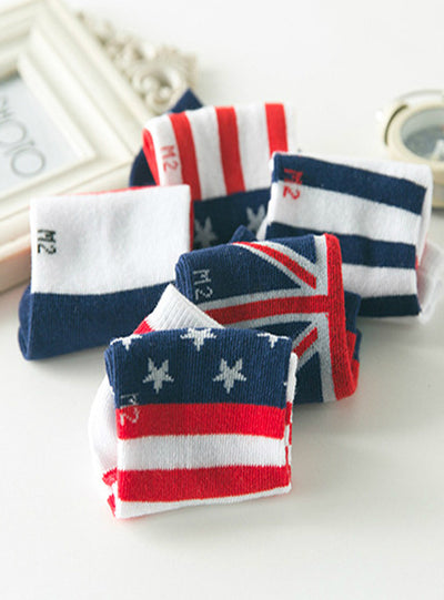 5pairs / lot 2018 Spring Flag Pattern