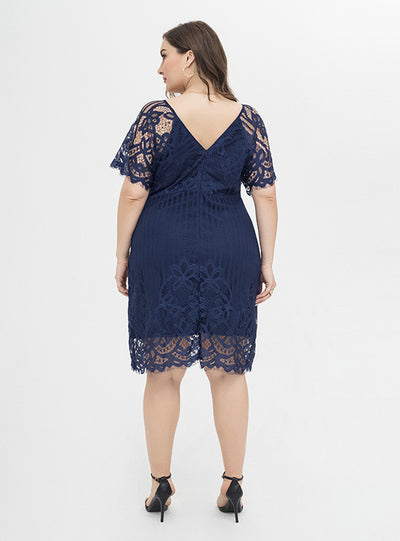Plus Size V-neck Sexy Dress