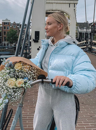 Women Short Puffer Jacket Cotton-Padded Thick