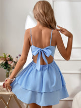 Open-back Bow Sexy Sling Dress
