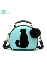 PU Leather Full Moon Candy Color Cute Cat
