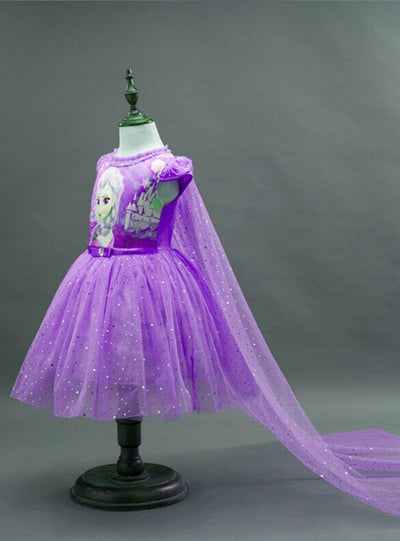 Snow Queen Fantasy Baby Girls Dresses + Cape