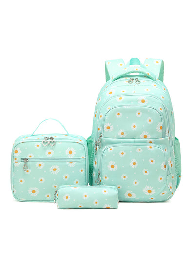 Printed Backpack Water-repellent Daisy Bag Set