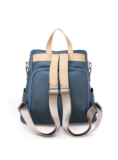 Pu Zipper Shell Backpack