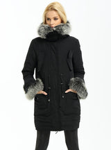 Real Fur Super Large Fur Hood Lady Down