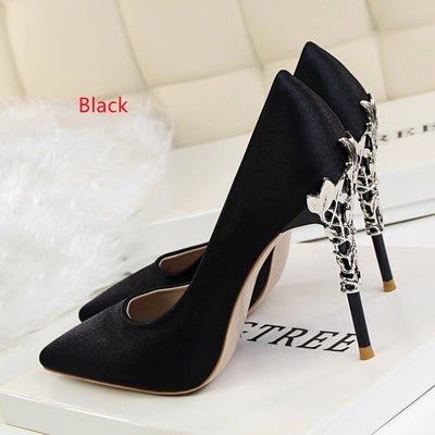 Shallow Metal Super High Heel Shoes