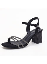 Rhinestone Thick-heeled High-heeled Sandals