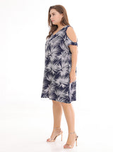 Plus Size Slim Casual Print Dress