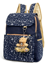 Canvas School Bags Cute Bear 3 Set Backpack Female