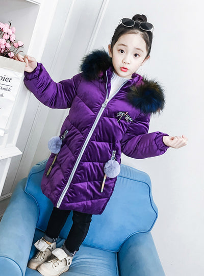 Princess Middle Long Cotton-Padded Jacket