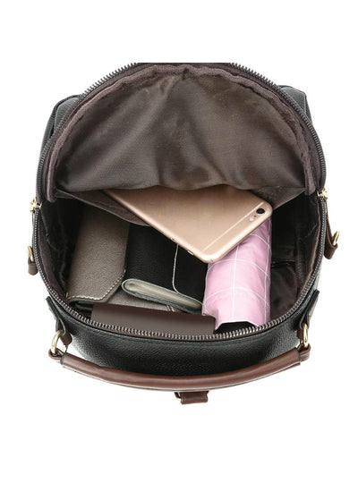 Leather Backpack mochila Women Big Zipper Backpack