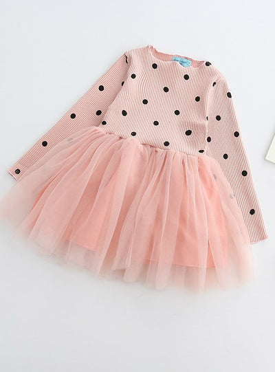 Dot Print Kids Clothes Girls Dresses