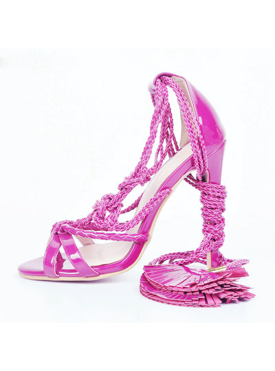 Lace Up Women Sandals High Heels Sandales