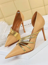 Color Matching Thin Ultra-high Heels Shoes