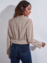 Collar Corduroy Jacket Long Sleeve Jacket