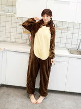 Flannel Cartoon Conjoined Animal Pajamas Chipmunk