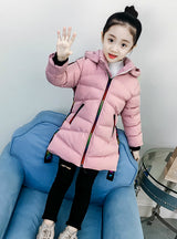 Thickened Coat Girl's Long Cotton-Padded Jacket