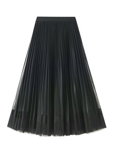 Both Sides Wear Long Pleated Skirts