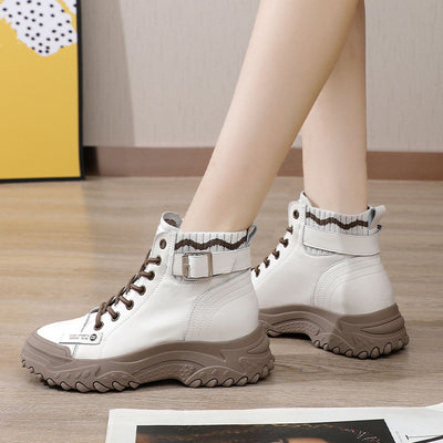 Women's Cotton Shoes Leather Boots