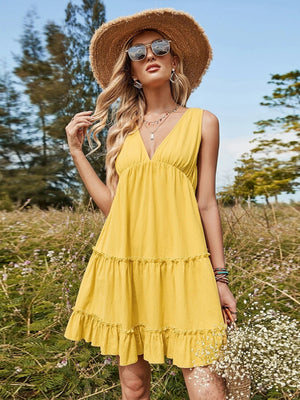 Women Summer V-neck Dress