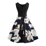 New Style Print Sleeveless Vintage Dress