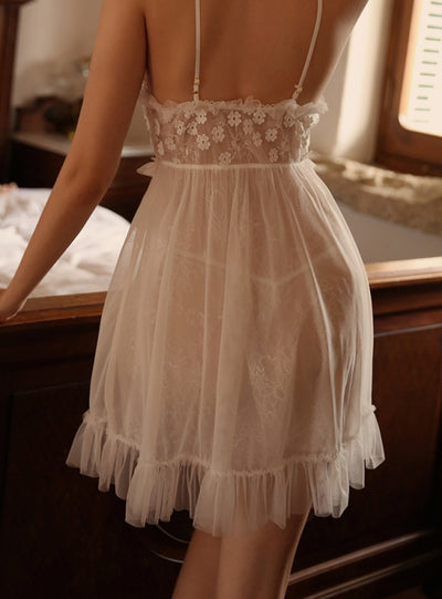 Perspective Lace Underwear Home Nightgown