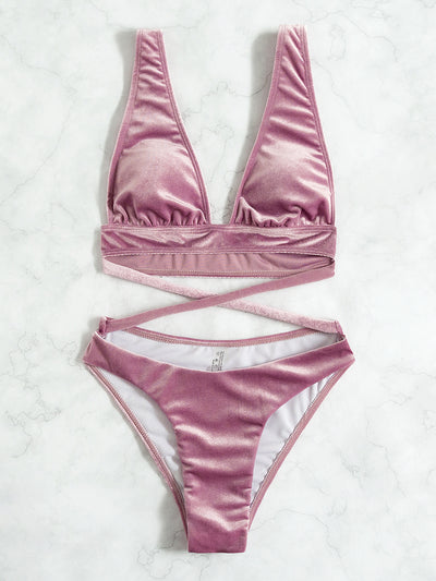 Sexy One-piece Deep V Neck Beach Bikini