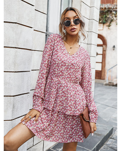 Round Neck Sweet Floral Dress