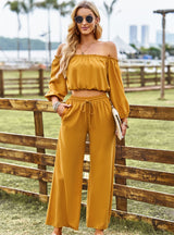 Tube Top Wide Leg Trousers Suit