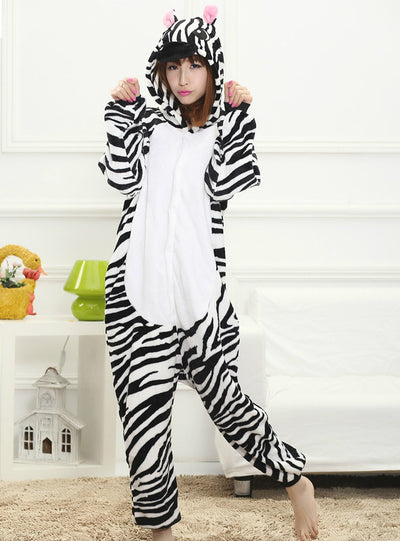 Zebra Costume Pajamas Sleepwear Onesie 