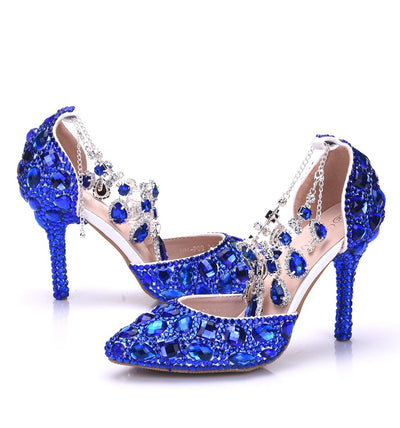 Rhinestone Sequins Pointed Wedding Shoes