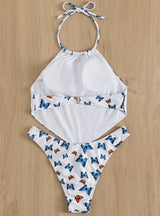 Butterfly Printneck Sexy Two-piece Bikini