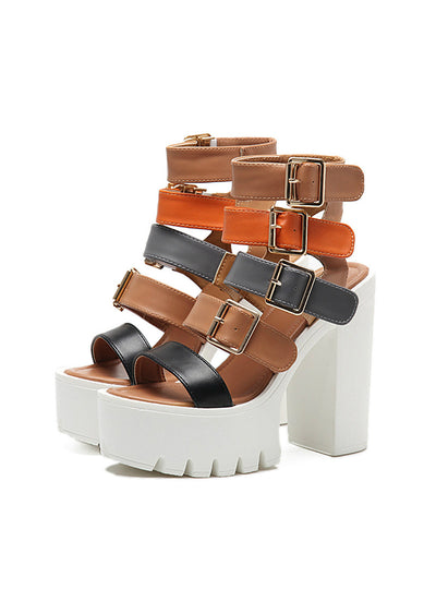 Sandals High Heels Summer Buckle Female 