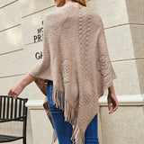 Knitted Beaded Tassel Shawl Cloak