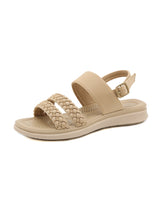 Retro-style Light Sandals With Two Woven Small Pores