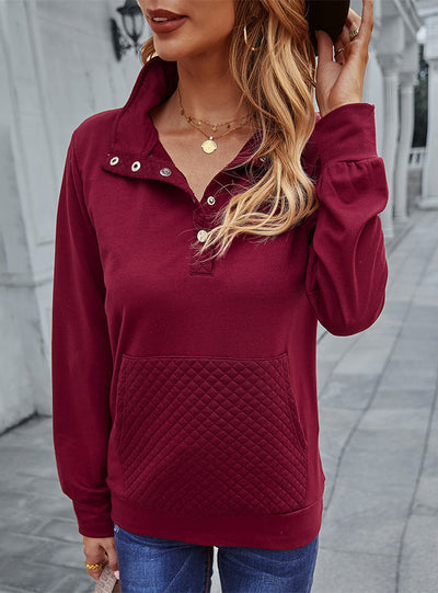 Women Pocket Long Sleeve Top