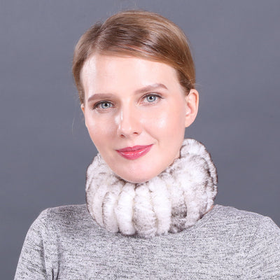 Rex Fur Scarf New Elastic Braided Fur Collar