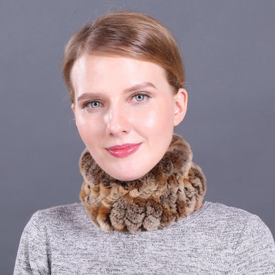 Rex Fur Scarf New Elastic Braided Fur Collar