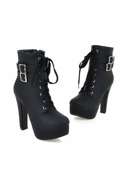 Boots High Heels Ankle Boots Platform Shoes Brand 