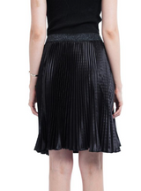 Metallic Pleated Skirt High Waist Sundress