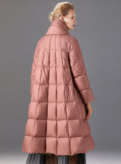 Loose Scarf White Duck Down Jacket Coat